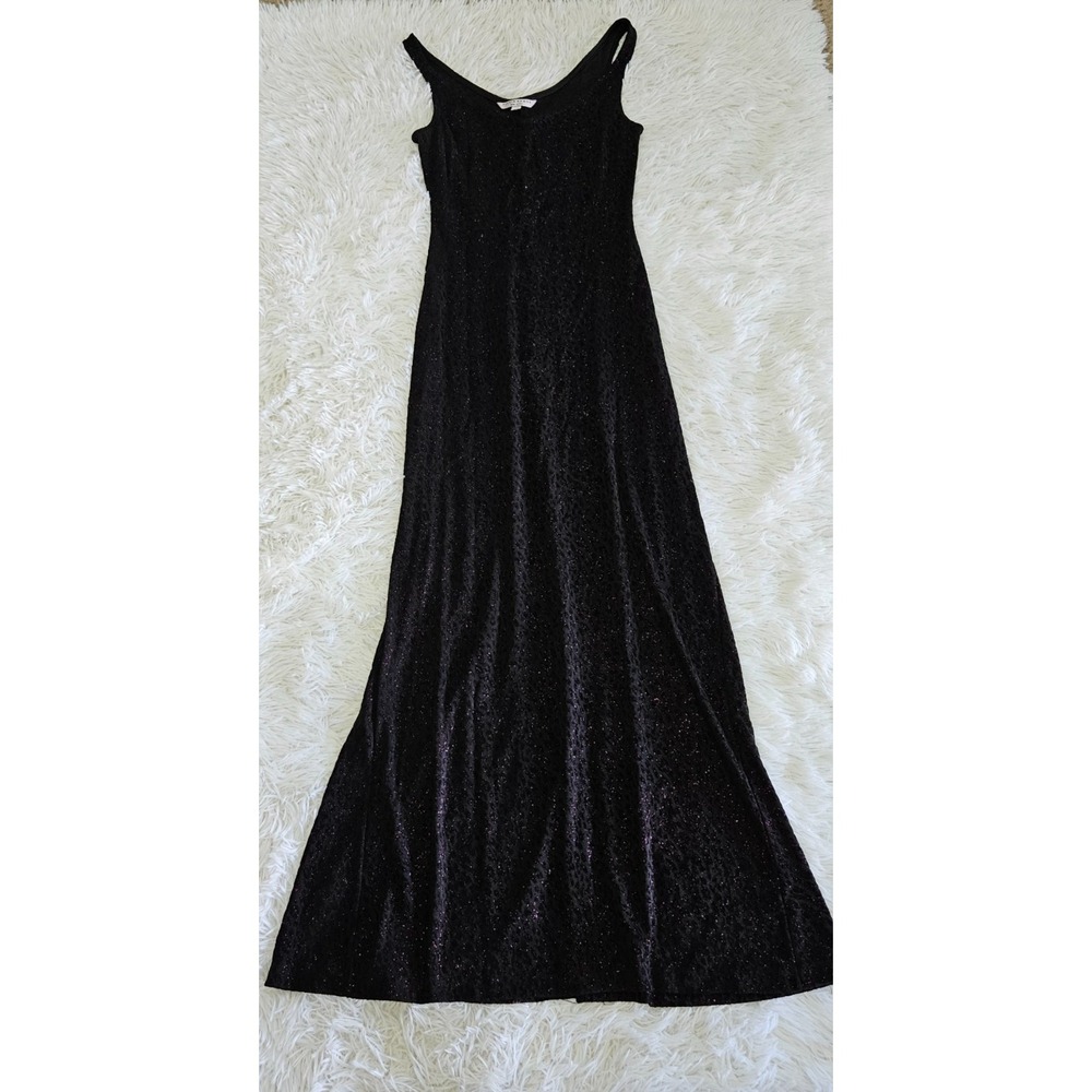Alexia Admor Black & Pink Sparkly Leopard Print‎ Witchy Maxi Dress Sz M